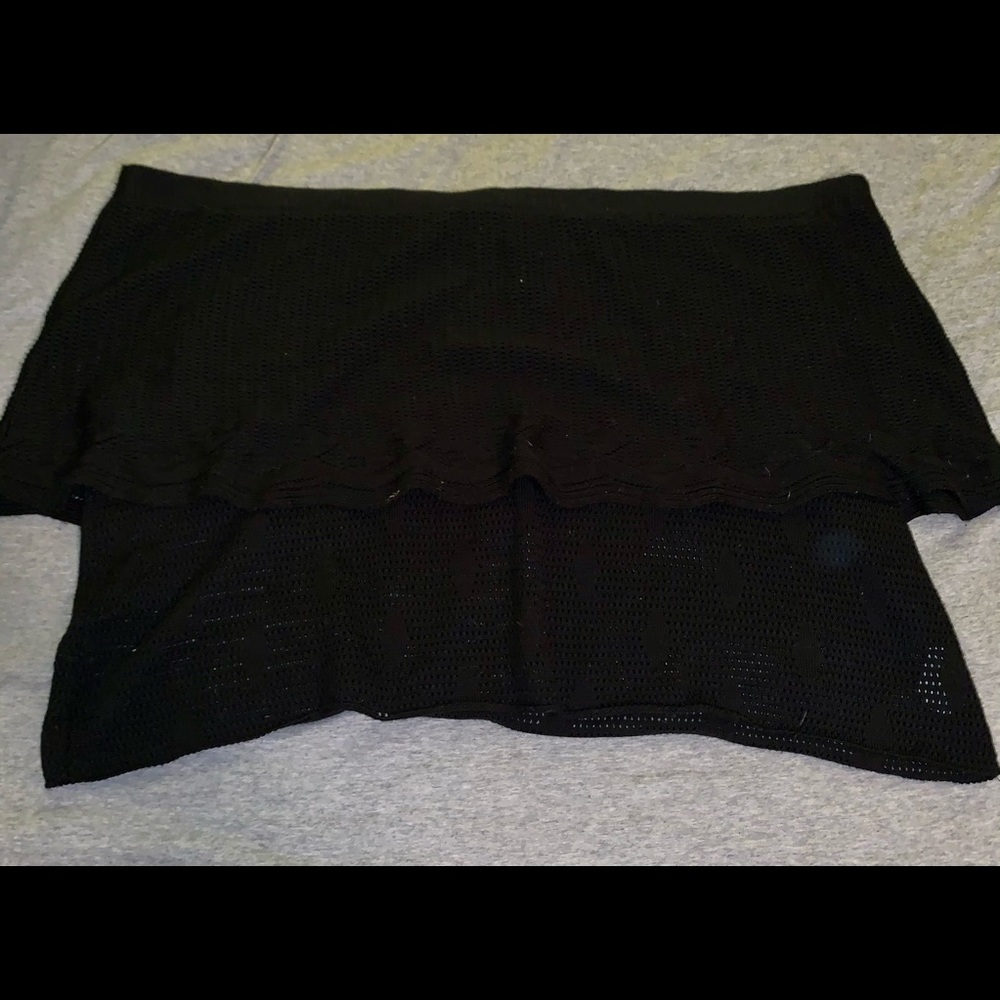Black Off the Shoulder Crop Top